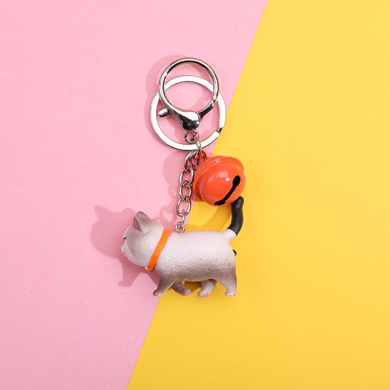 Creative Cat Keychain Bell Pendant for Backpack or Bag - Unisex, Perfect for Couples and Students, Small Gift