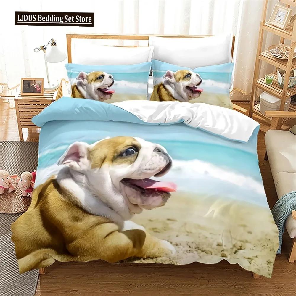 

Dog Soft Duvet Cover Set 3D Print Dog Math Bok King Quen Ful Sized Dimensions Warm Comforter Cover For Children Kids Young Boys Young Girls Tens 135*200cm Eu-Single
