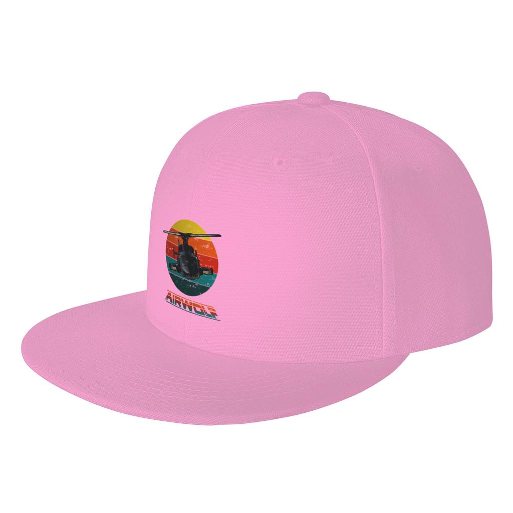 Fashion Airwolf Sunset s Retro Classic Flat Brim Sun Hat Foldable Mesh Cap