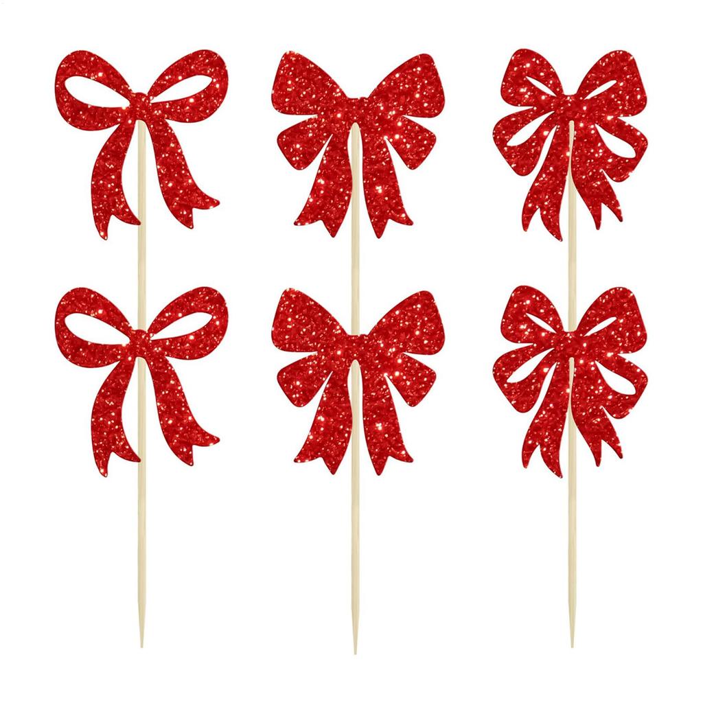 Topper per Torte e Cupcake 24 Pezzi Decorazione Festiva Topper per Cupcake di Natale Decorazione per Casa Evento Celebrazione Familiare Festa Tavola
