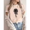 Women's Short Sleeve Crew Neck T-Shirt - Spring Summer Casual Blouse Suitable for Warm Weather, Opaque Round Neck Top with Minimalist Letter