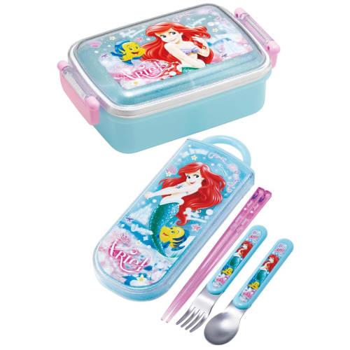 Skater Children's Lunch Box 1 Tier 450ml Fluffy Dome Shape Antibacterial Kids Lunch Made in Japan Disney Ariel 24 RBF3ANAG