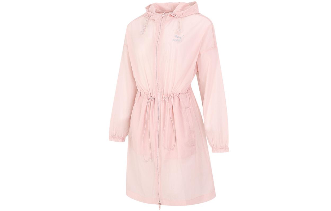 PUMA Trench Coats Women s Pink Hooded Moderate 532680-36 M
