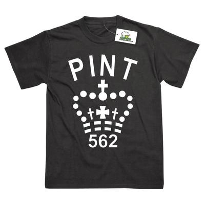 Pint Size Glas Symbol Bedrucktes T-Shirt