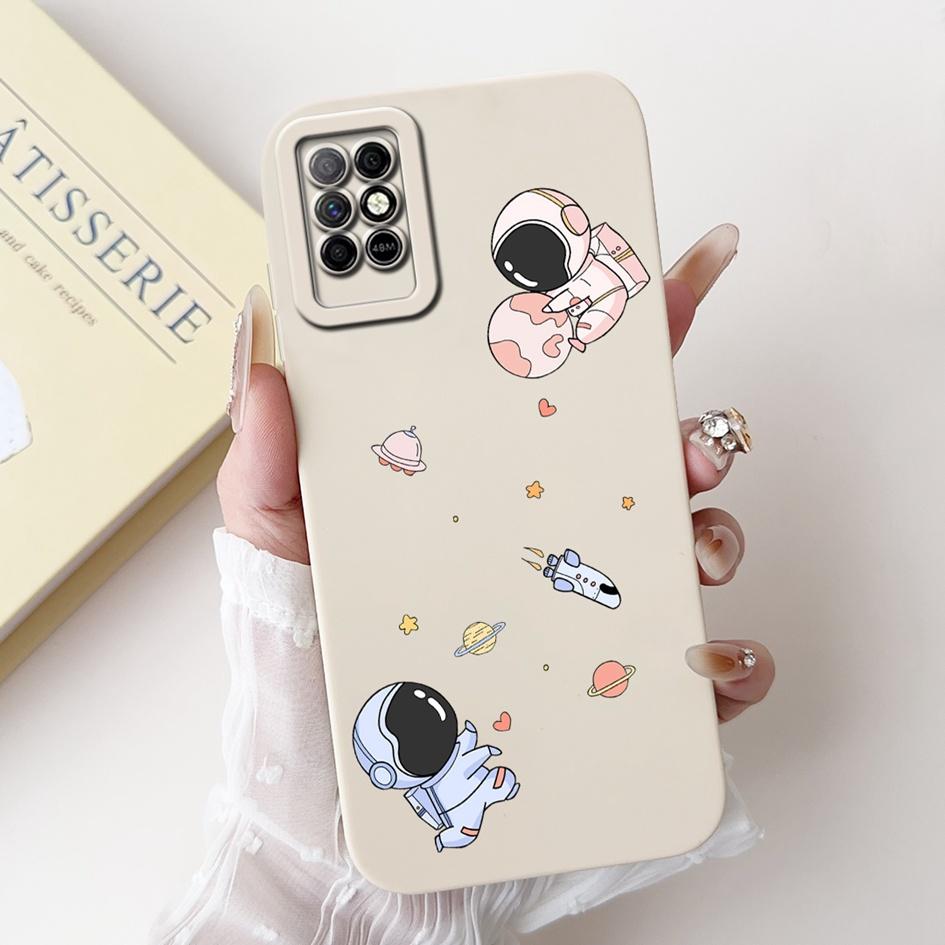 For Infinix Note 8 8i 2020 Case Lovely Astronaut Soft Silicone Funda Shockproof Matte Cover For Infinix Note8 Note8i Phone Cases