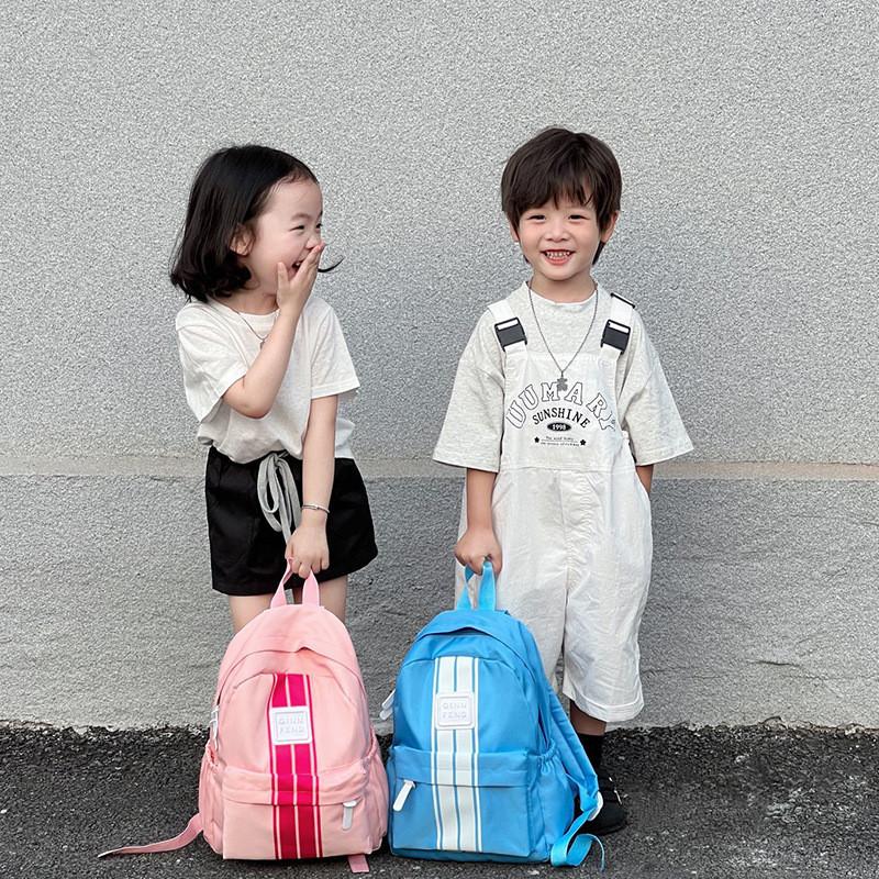 Stylish Simple Korean Backpack For Kids Gender Neutral Breathable Nylon For Preschool
