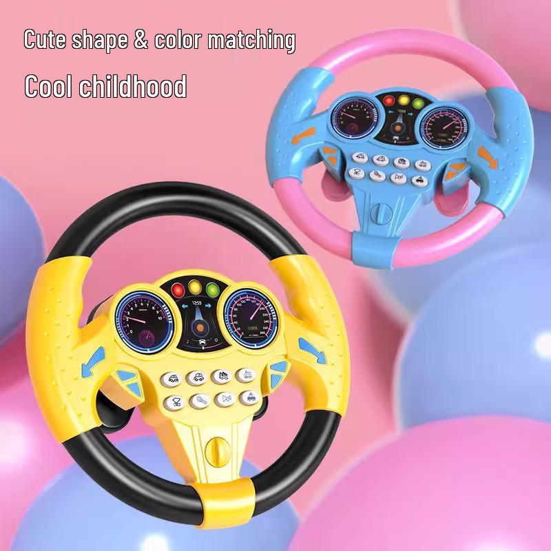 Children's Educational Steering Wheel Toy: Simulated Car Driving with Music and Universal Rotation