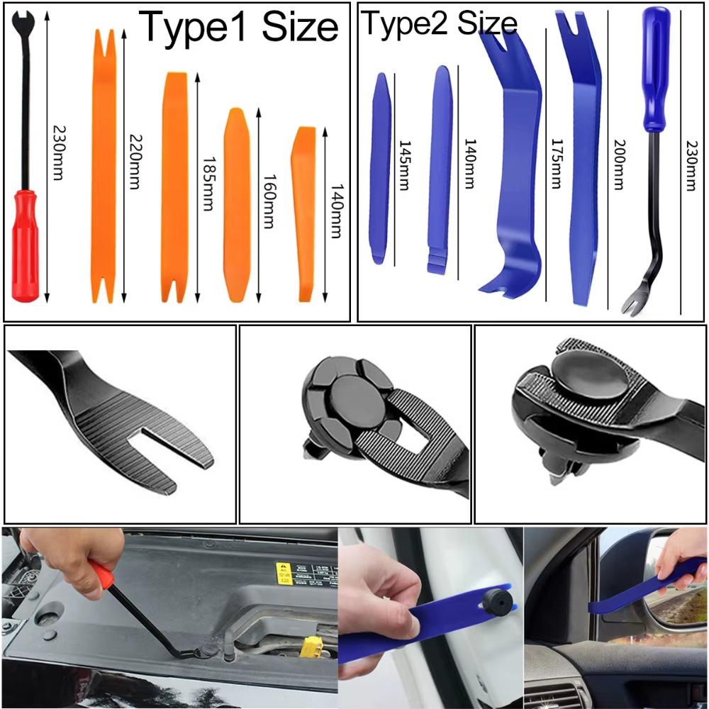 5 Stück/Set Kunststoff-Hebelwerkzeug Auto-Demontagewerkzeugsatz für Verkleidungen, Innenraum-Clips und Installation der zentralen Navigationssteuerung