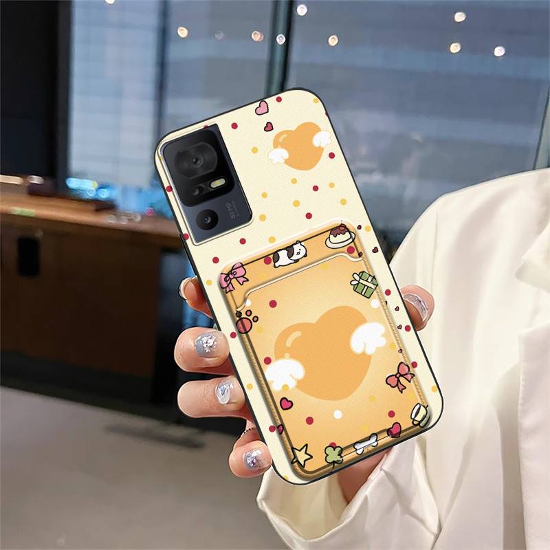 protective Silicone Phone Case For TCL 40SE/T610K Card sleeve Anti-knock Fashion Design Soft case TPU Waterproof Cover