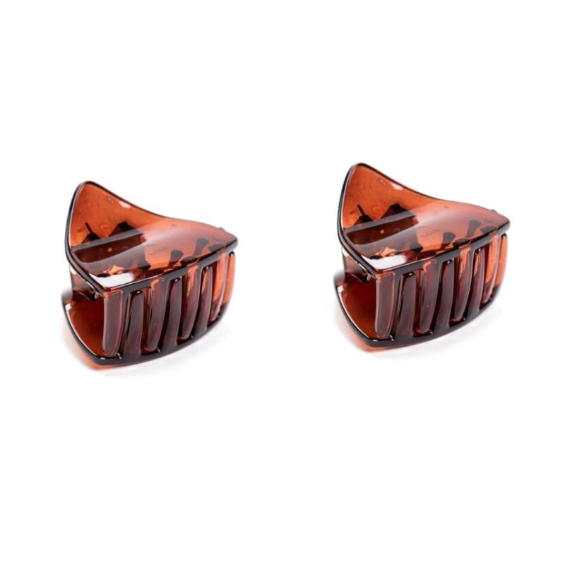 4cm Long 2pcs  Fancyin Colorful Triangle Small Hair Claws Crab Cat Ear Headwear for Women Colorful Hairclip Hair Accessories