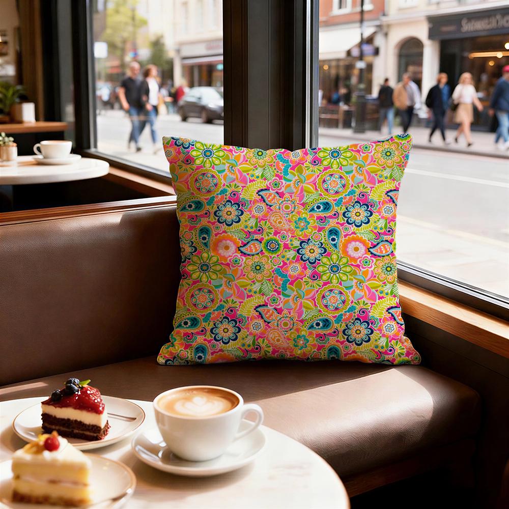 Artistic Background Patterns Cushion Cover Set of  Decorative Short Plush Pillow Covers for Sofa Soft  Cushion Case x cm