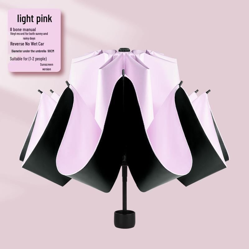Fully Automatic Dual-Use Umbrella: 24 Ribs, Reinforced Black Glue Sunshade, Large Sun & Rain Protection, Supermarket Best Seller