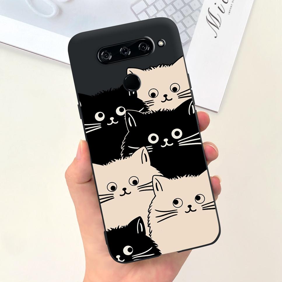 Case For LG V40 ThinQ Cartoon Astronaut Dinosaur Soft Silicon Black Cover For LG V50 V50S ThinQ 5G LG V30 2017 Bumper Phone Case
