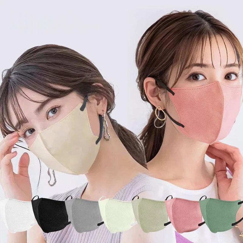 100Pcs Face Masks Japanese Style 3D Face Mask Adult Disposable Breathable Masks