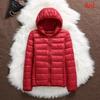 Warm Hooded Women Down Jacket Windproof Parka Coat White Duck Down Casual Autumn Winter