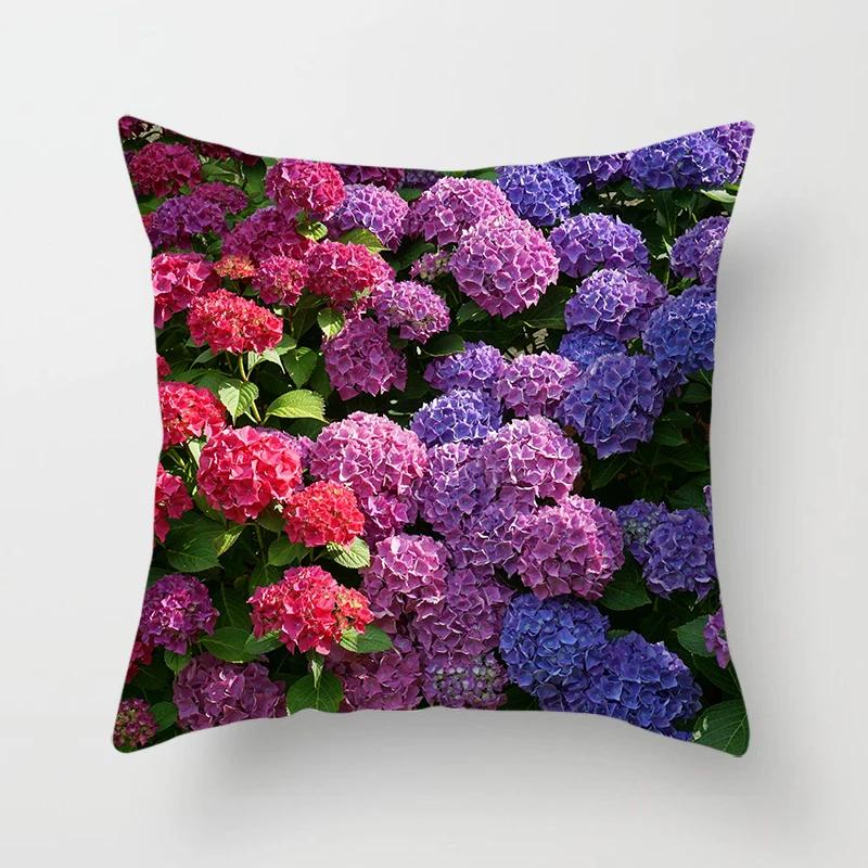 Față de pernă cu imprimeu floral Living Acasă Canapă Ornamente decorative Dormitor Noptieră Husă de pernă x
