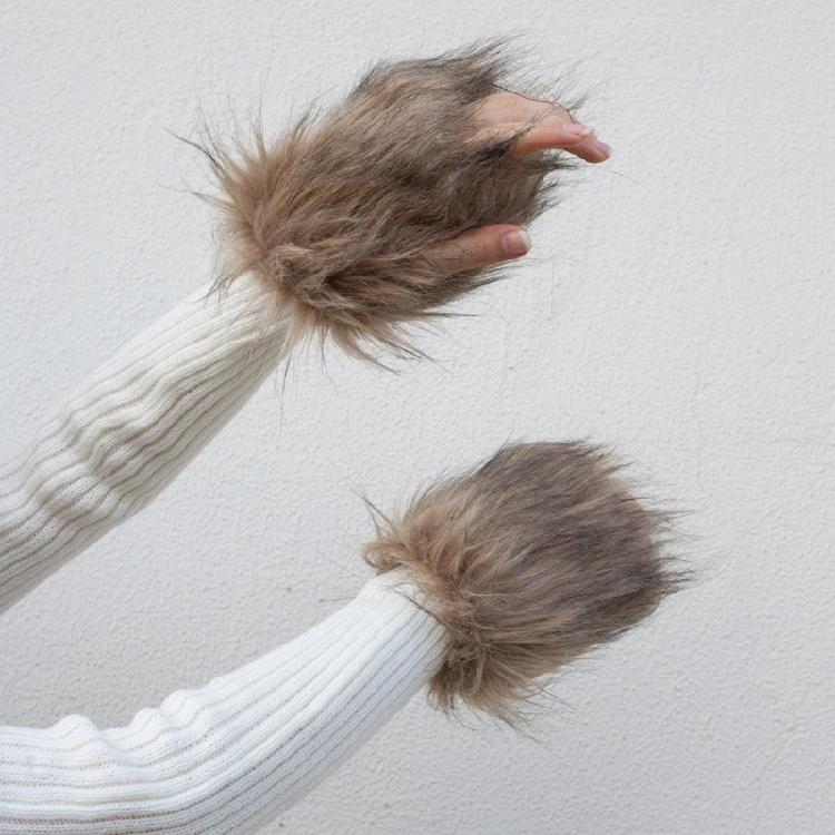 Faux Furs Wrist Cuffs Oversleeve Wrist for Wool Coat Jackets Arm Warmer Sleeve