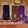 Little Naive Girls' Chenille Embroidered Flare Pants