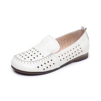 GKTINOO Scarpe Estive in Vera Pelle Traforata Nuove Scarpe da Donna Donna Per Mamma Scarpe Piatte da Donna Mocassini Comodi Fatti a Mano
