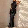 European and American Women's Clothing, Business Banquet Slim-fitting Long Dress, Temperament Celebrity Style Sleeveless Dress