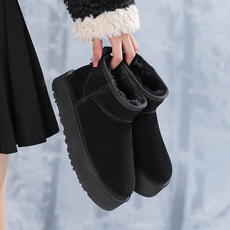 Qirui shoes Snow boots fashionable and versatile pure wool warm
