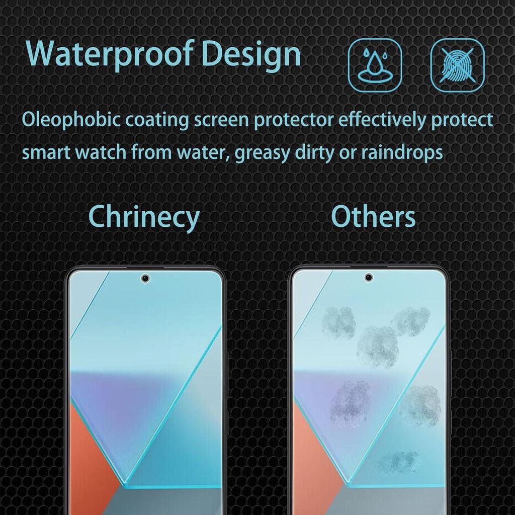 4 PCS Vollbildschutz HD Klare Schutzfolien aus gehärtetem Glas für Redmi Note 13 / Note 13 Pro 5G 4G 13C für XIAOMI POCO X6 M6 PRO C65