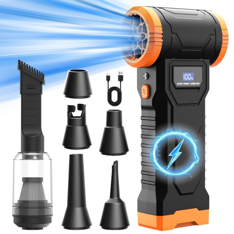Portable Cordless Turbo Fan With Brushless Motor 4-Speed Bidirectional Blower Car Camping Office Home Outdoor Use