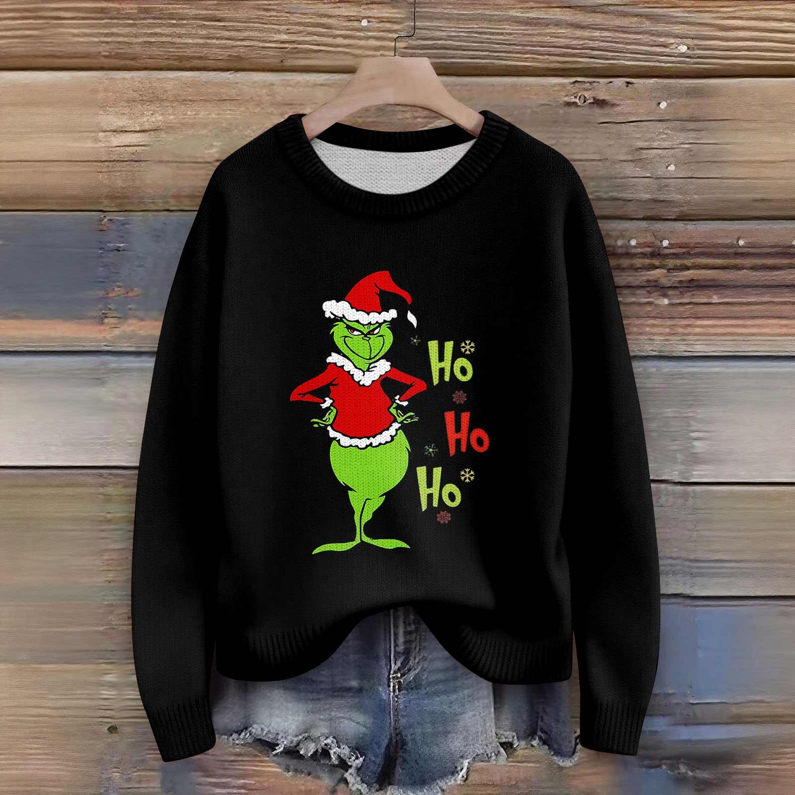 

Пуловеры с длинным рукавом для женщин, с круглым вырезом, повседневные, милые, с принтом, вязаные, оверсайз L