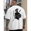 Europäische Größe Sommer Outdoor Sport T-Shirts für Spartaner-Krieger, Mit Trendigen Prints für Herren, Erhältlich in Großen Größen mit Kurzen Ärmeln
