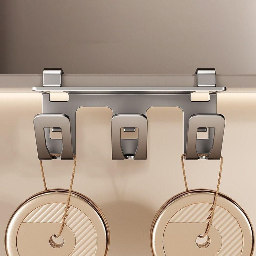 Carbon Steel Toothbrush Storage Rack Non-Perforated Toothbrush Stand for Under Cabinet