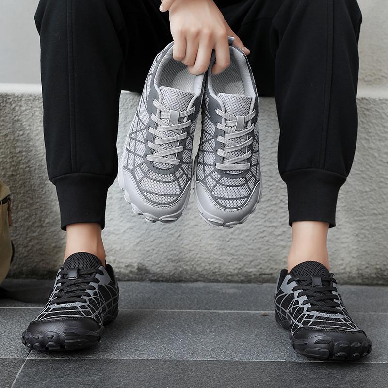 Fashion Minimalist Wide Toe Shoes Mens Lace Up Barefoot Sneaker Quality Training Shoes Men's Soft Bottom Black Casual Sports Vintage Boa