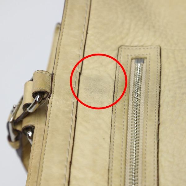 COACH leather Tote Bag leather beige Women 5056 Used