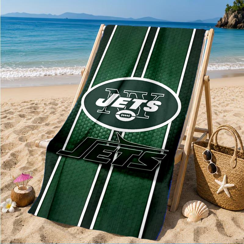 New York Football Logo Beach Towel, Microfiber Beach Towel, Perfect For Pool, Beach, Travel, Home Decor Beach Party Fan gifts