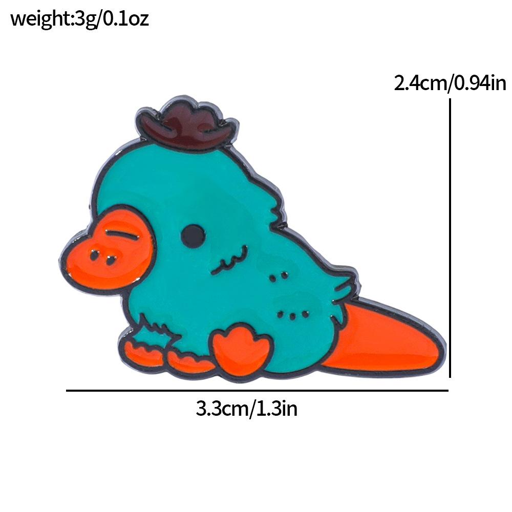 Европейские и американские креативные кино и телеперсонажи металлические значки монстр утконос сплав капельная брошь-булавка