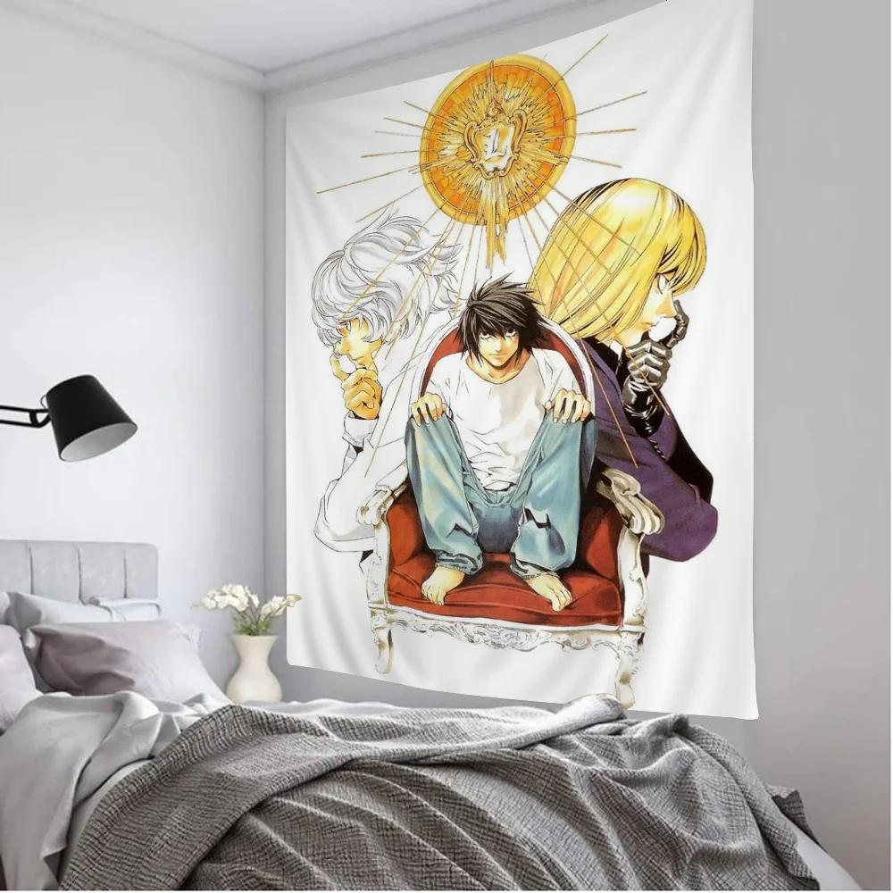 VIKAMA Death Note Printed Wall Tapestry Large Wall Art Scifi Living Room Home Decor Rug Bedroom Dormitory Wall Hanging