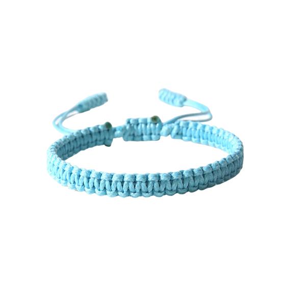 Unisex Hand Rope Adjustable Handmade Braided Solid Color Thick Anti-break Lightweight Stackable