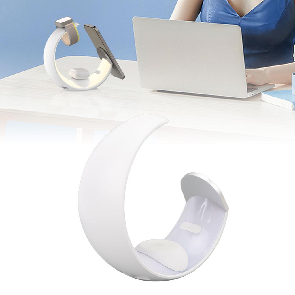 4 in 1 Wireless Charging Station 15W Fast Charging Wireless Charger with RGB Desk Lamp for Bedroom Living Room Office