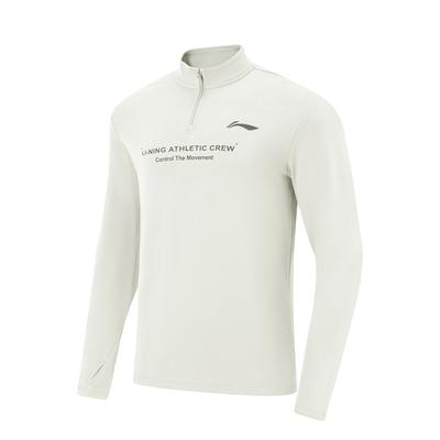 Bequemes Lässiges Minimalistisches Stehkragen Buchstabenaufdruck Atmungsaktives Sport Langarm T-Shirt Herren Oberteile ATLV273-1