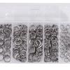 Durable Stainless Steel Fishing Split Rings 5 Size Double Flat Wire Fishing Tackle Ring Heavy Duty Split Rings Fishing Lures