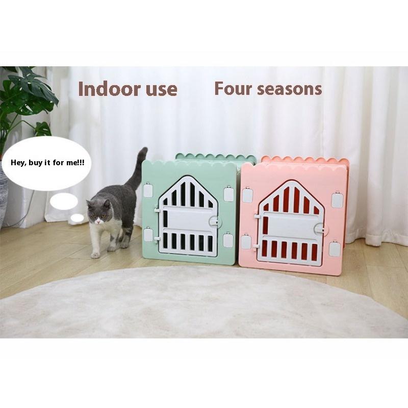 All-Weather Semi-Closed Plastic Pet House Waterproof Indoor Cat Bed Puppy Shelter Rainproof Dog Kennel for Kittens