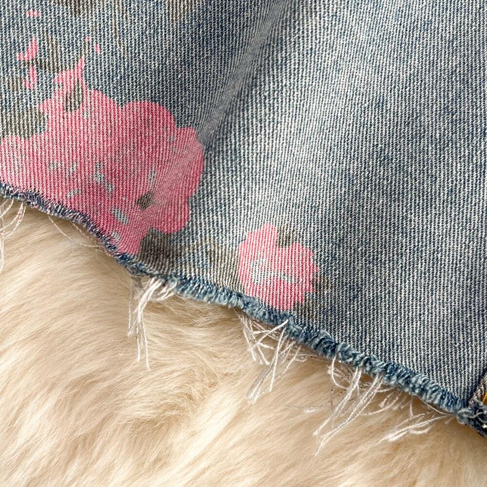 Summer Light Mature Style High Waist Thin Split Rose Blue Denim Skirt Versatile Medium And Long A-Bag Hip Skirt