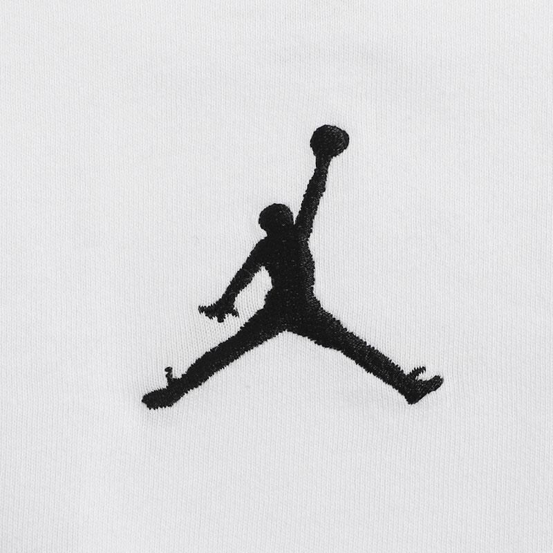Jordan SS22 Logo Embroidered Sports Crew Neck Short Sleeve T-Shirt Kids Tops White JD2132042GS-001