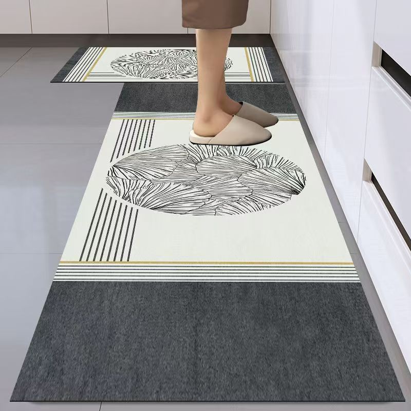 Diatomaceous earth floor mat, non-slip, washable, long strip, absorbent, stain-resistant, customizable, thickened kitchen floor mat