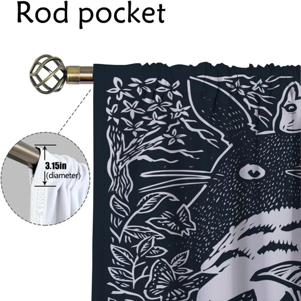 Subject-free Partition Home Interior Curtains for Camera Elegant Room Curtains 2 Pieces Blackout Curtain Shades Living Kitchen