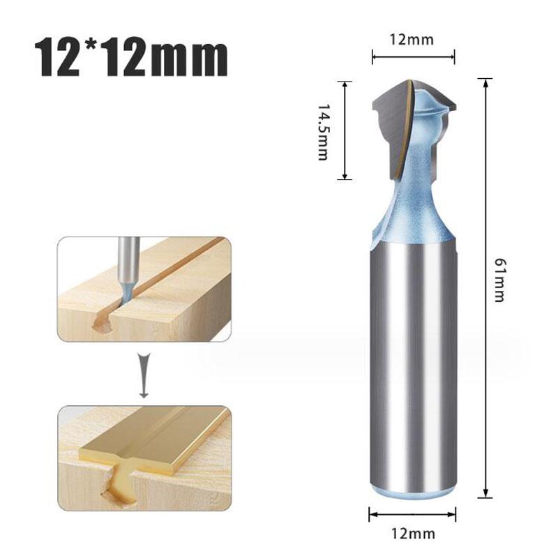 1/2inch 12mm Shank Woodworking Slotting Cutter Woodworking Milling Cutter Straightener Rod Slot Router bit