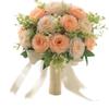 Korean Style Bridal Bouquet for Weddings - Artificial Flower Ball for Bridesmaids & Photo Props