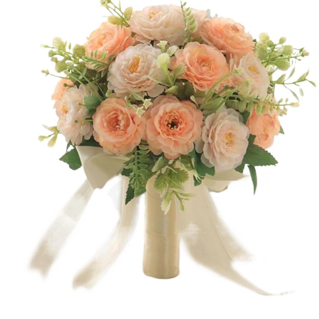 Korean Style Bridal Bouquet for Weddings - Artificial Flower Ball for Bridesmaids & Photo Props
