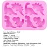 Dinosaur Shape Silicone Ice Mold Flexible Ice Maker for Halloween Party Drinks 8 Cavity Silicone Ice Tray Funny Popsicle Molds Chocolate Mousse Cakes