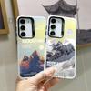 Samsung Laser S24Plus Colorful Mobile Phone Case for S23/S22 Aurora White, S21/Snow Mountain Gradient ULTRA