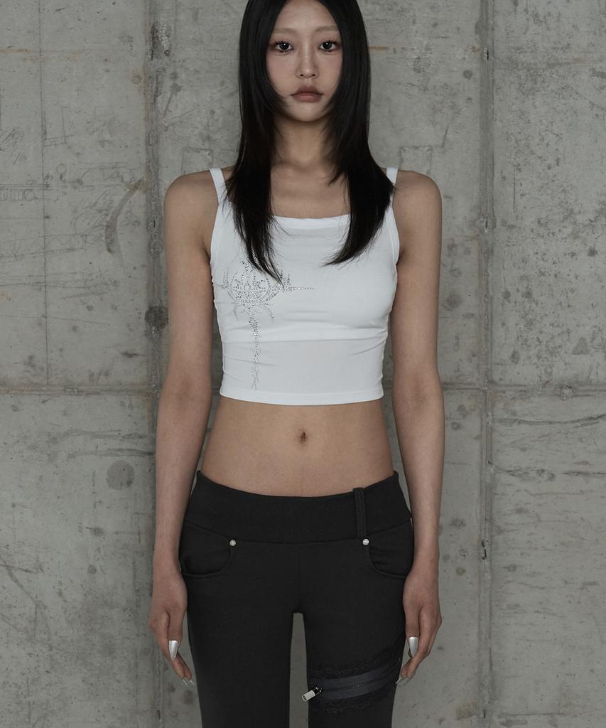 ETRE AU SOMMET Cross Hotfix Backless Sleeve (White)